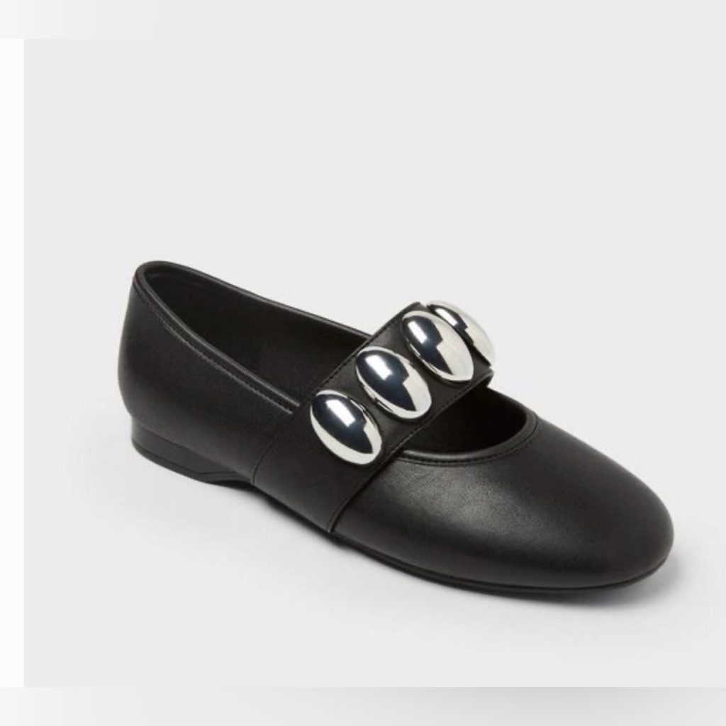 Genevieve Oversized Dome Stud Mary Jane Flats With Memory Foam Insole A New Day